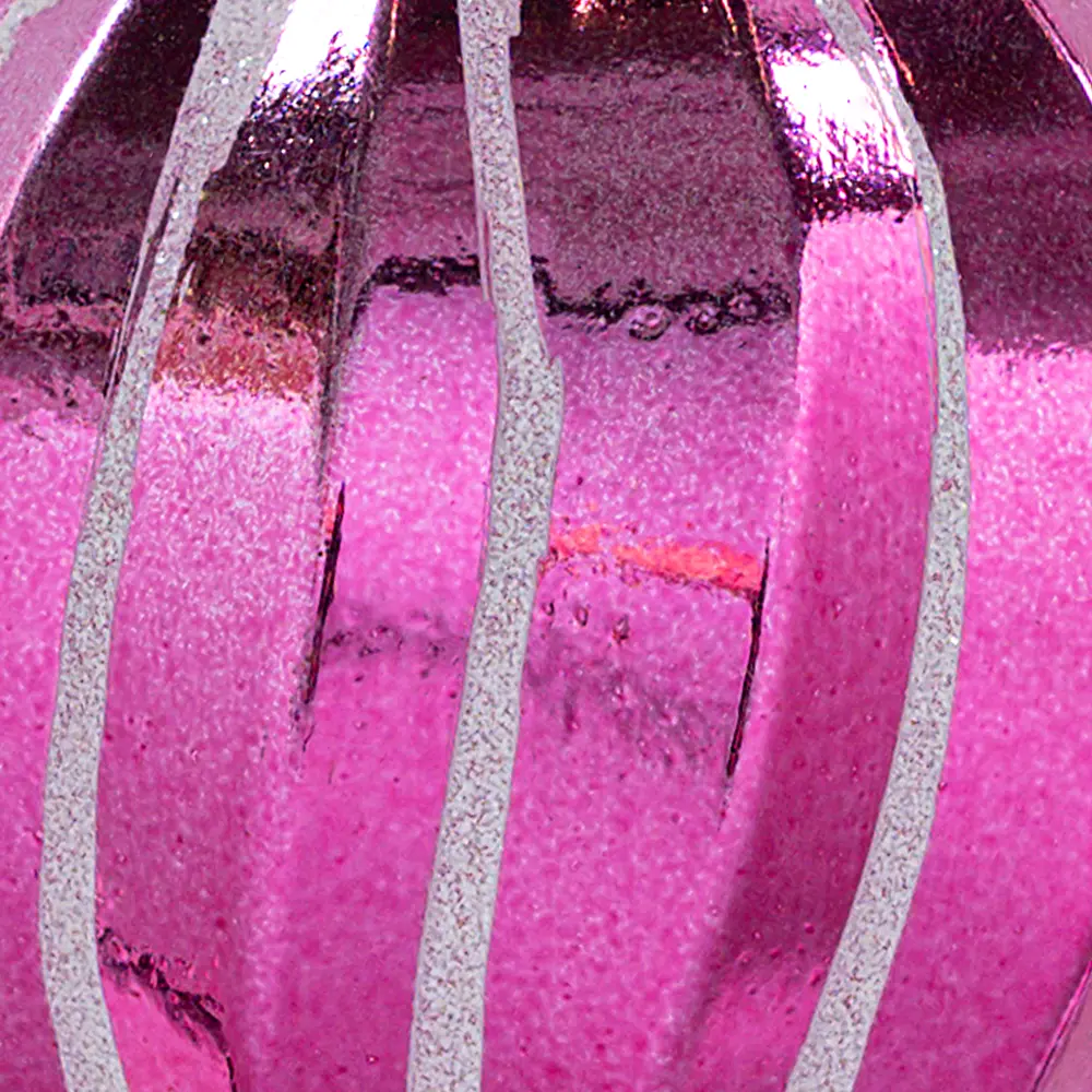 89368922 Шар елочный Изгибы ø8 см пластик фиолетовый STLM-1334732 Santreyd  - Вид №1