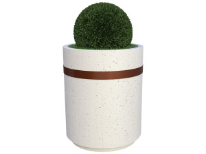 Круглый бетонный плантатор