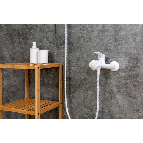 Orange Aristo M19-100w белый однорычажный ванно-душевой смеситель Черный sun-id-1516796 - Вид №2