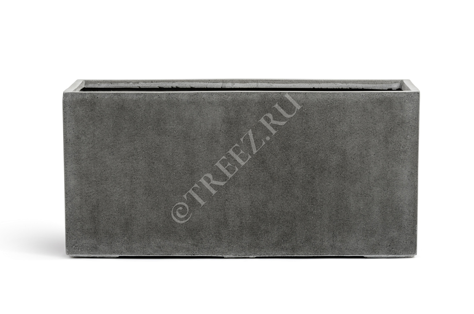 41.3319-02-019-GR-040 Кашпо  Effectory - серия Beton - Низкий прямоугольник - Тёмно-серый бетон Цветочная коллекция  - Вид №3
