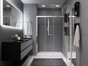 NOVELLINI Душевая ниша с раздвижной дверцей Rose rosse