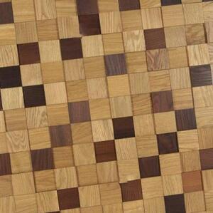 Мозаика и 3D панели из дерева Tarsi 3D Студия2м Дуб 3д (мозаика панели), гладкая (3Д (мозаика панели), Гладкая) 300х300 мм.