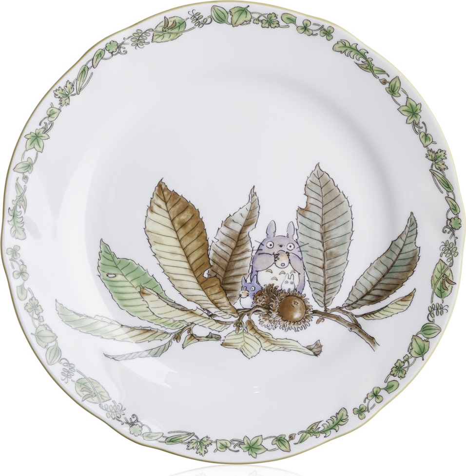 10645985 Noritake Тарелка обеденная Noritake "Мой сосед Тоторо.Орешник" 27см Фарфор костяной 