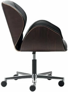 VAGHI Вращающееся кресло с подлокотниками и деревянной оболочкой Suoni guest Slo6x