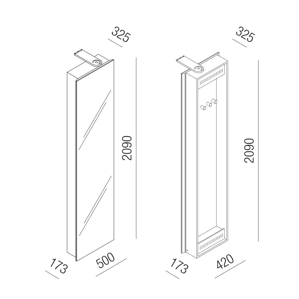 Деревянное вращающееся зеркало с контейнером Agape VOILÀ ARCH-00094379 - Вид №9