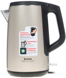 7951904 Электрочайник Tefal Safe to touch KO371I30 бежевый