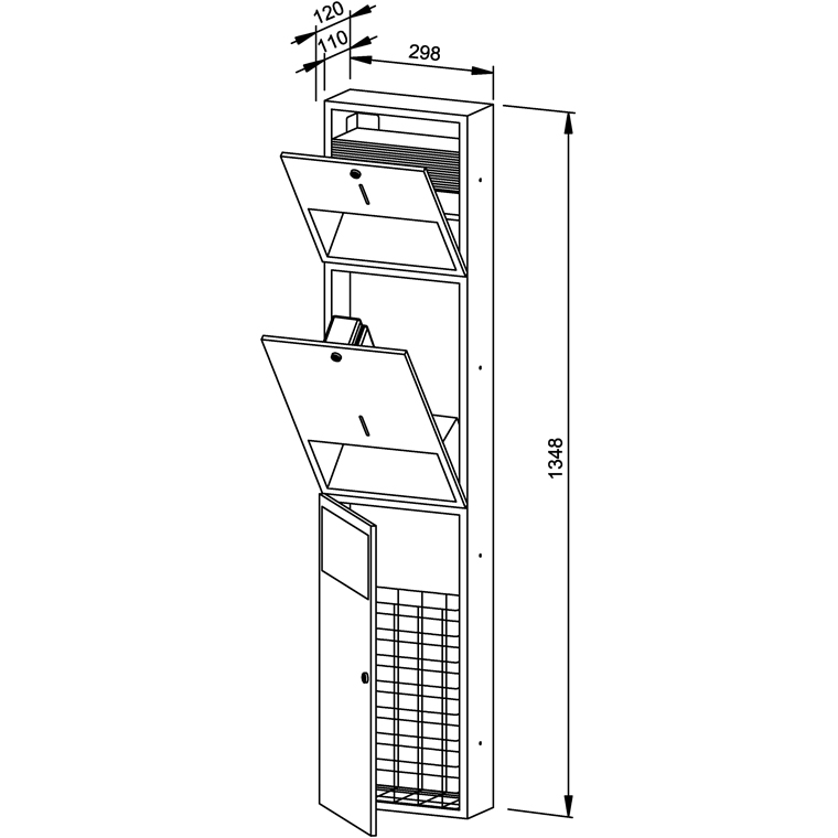 727626 Комбинация бумага/мыло (датчик)/отходы WP500e WAGNER_EWAR Wagner Ewar  - Вид №1