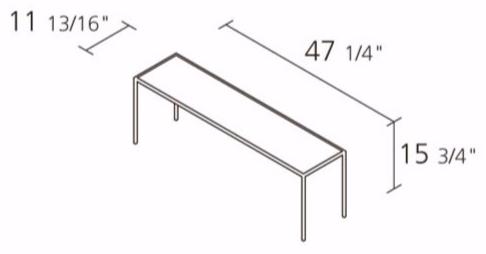 Alias Прямоугольный журнальный столик из стали с порошковым покрытием Flow bowl sun-id-1496949 - Вид №5