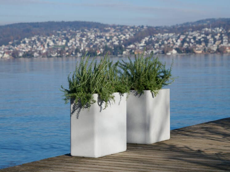 Бетонный высокий садовый горшок SWISSPEARL Softline ARCH-00121759