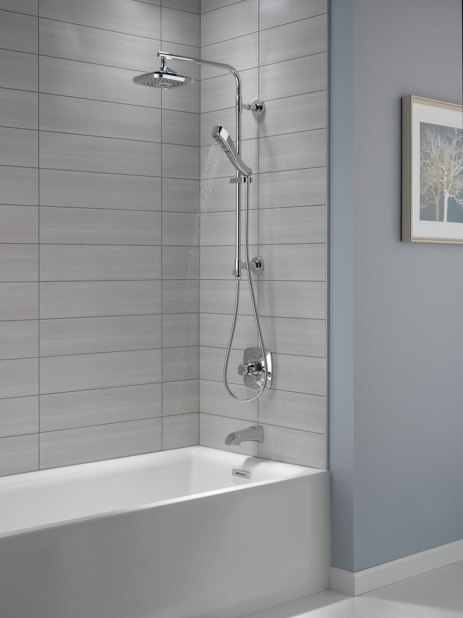 52690-RB H2Okinetic® 3-х позиционная душевая лейка Raincan Delta Faucet Universal Showering Венецианская бронза  - Вид №8