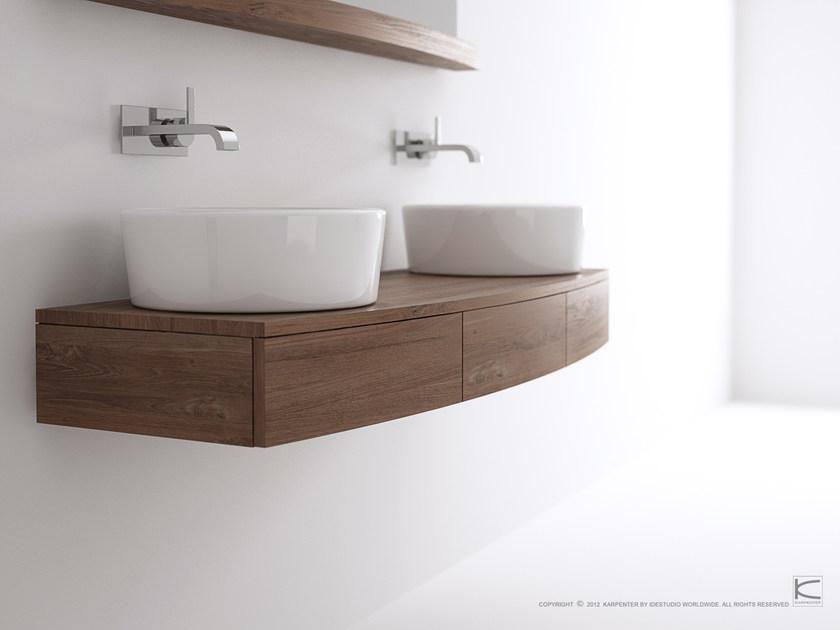 KARPENTER Двойная подвесная тумба под умывальник из дерева Miles sun-id-1503907 - Вид №2