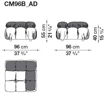 B&B Italia Модульный кожаный диван с тафтингом Camaleonda sun-id-1503982 - Вид №9
