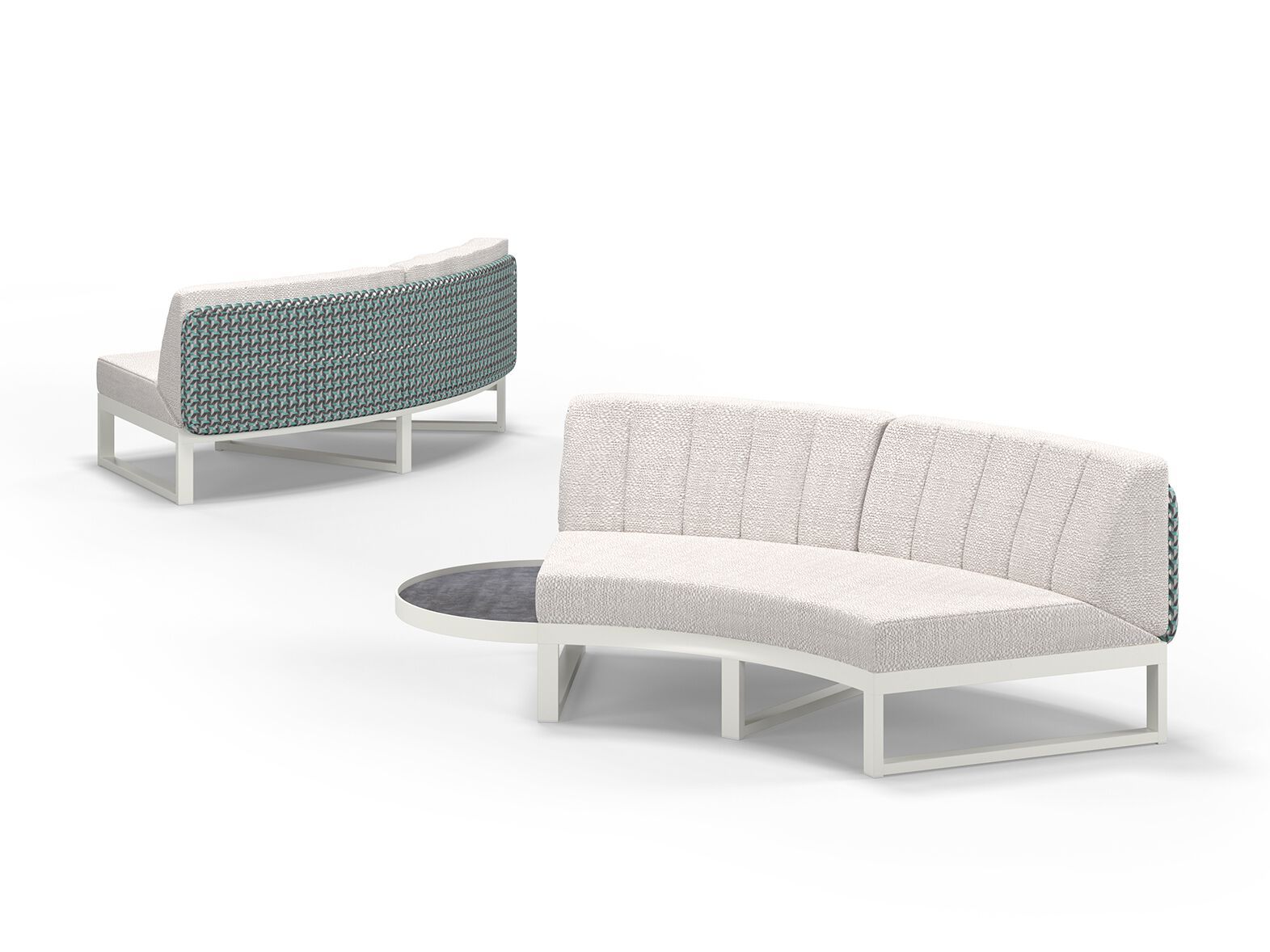 Тканевый изогнутый модульный садовый диван MAMAGREEN Munia ARCH-00152744 - Вид №4