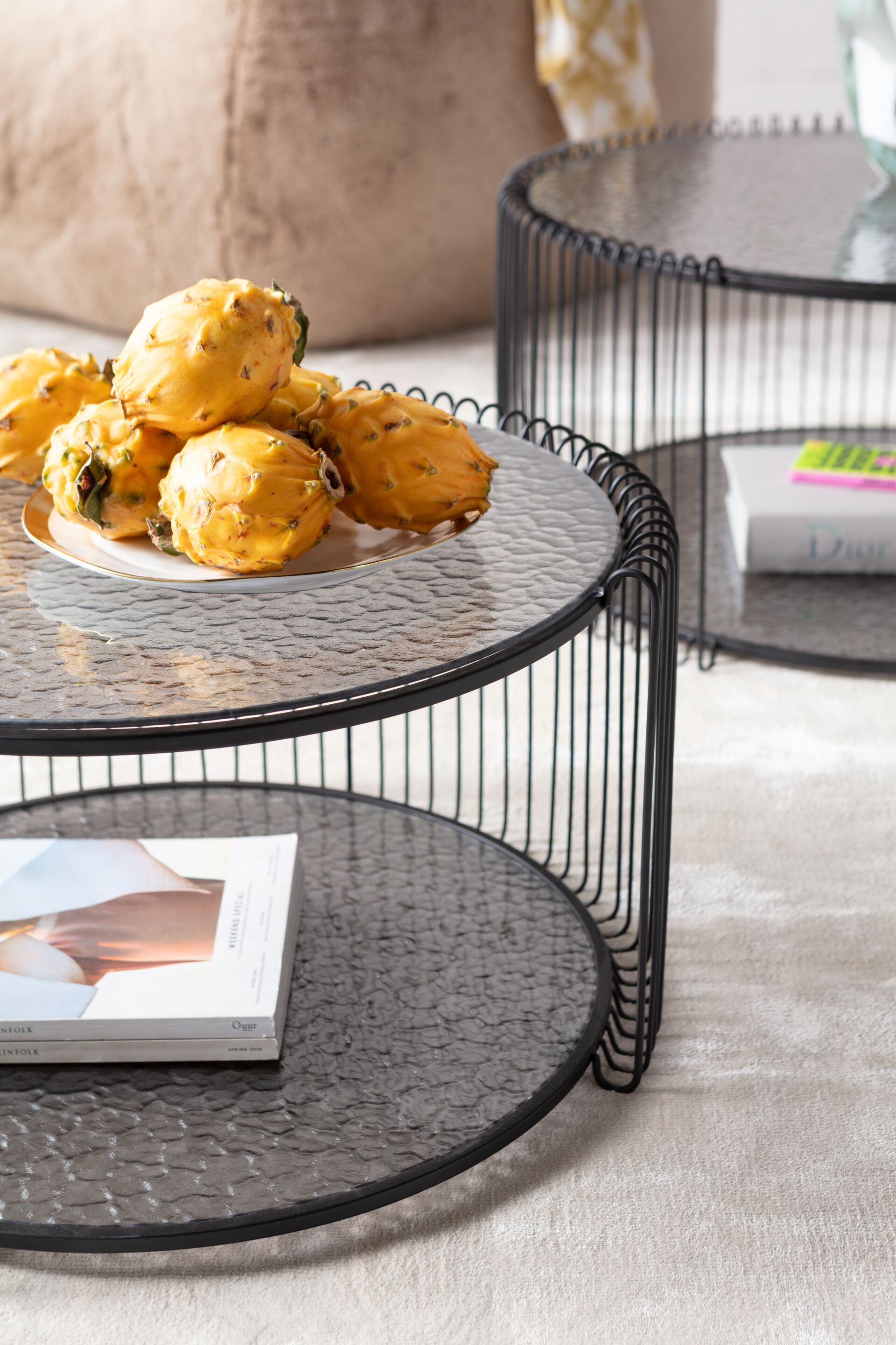 Круглый журнальный столик из стали и стекла KARE Design ARCH-00136644 - Вид №6