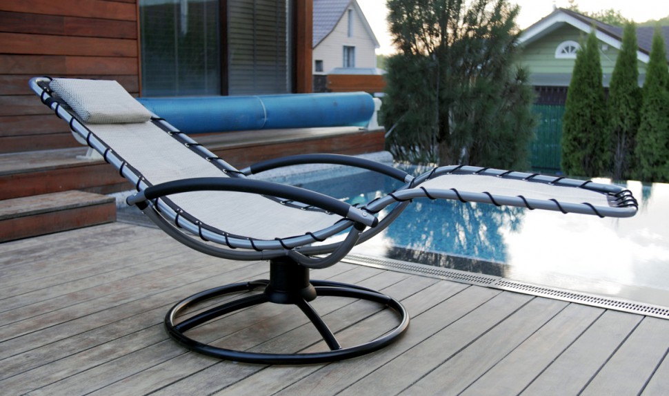 Шезлонг качалка лежак белый "Флэт" BESTA FIESTA YUVARLAK 044661 Белый  - Вид №3