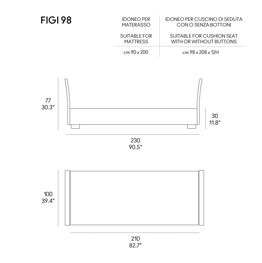Одноместный диван-кровать из ткани Casamania & Horm Фиджи ARCH-00118398 - Вид №5