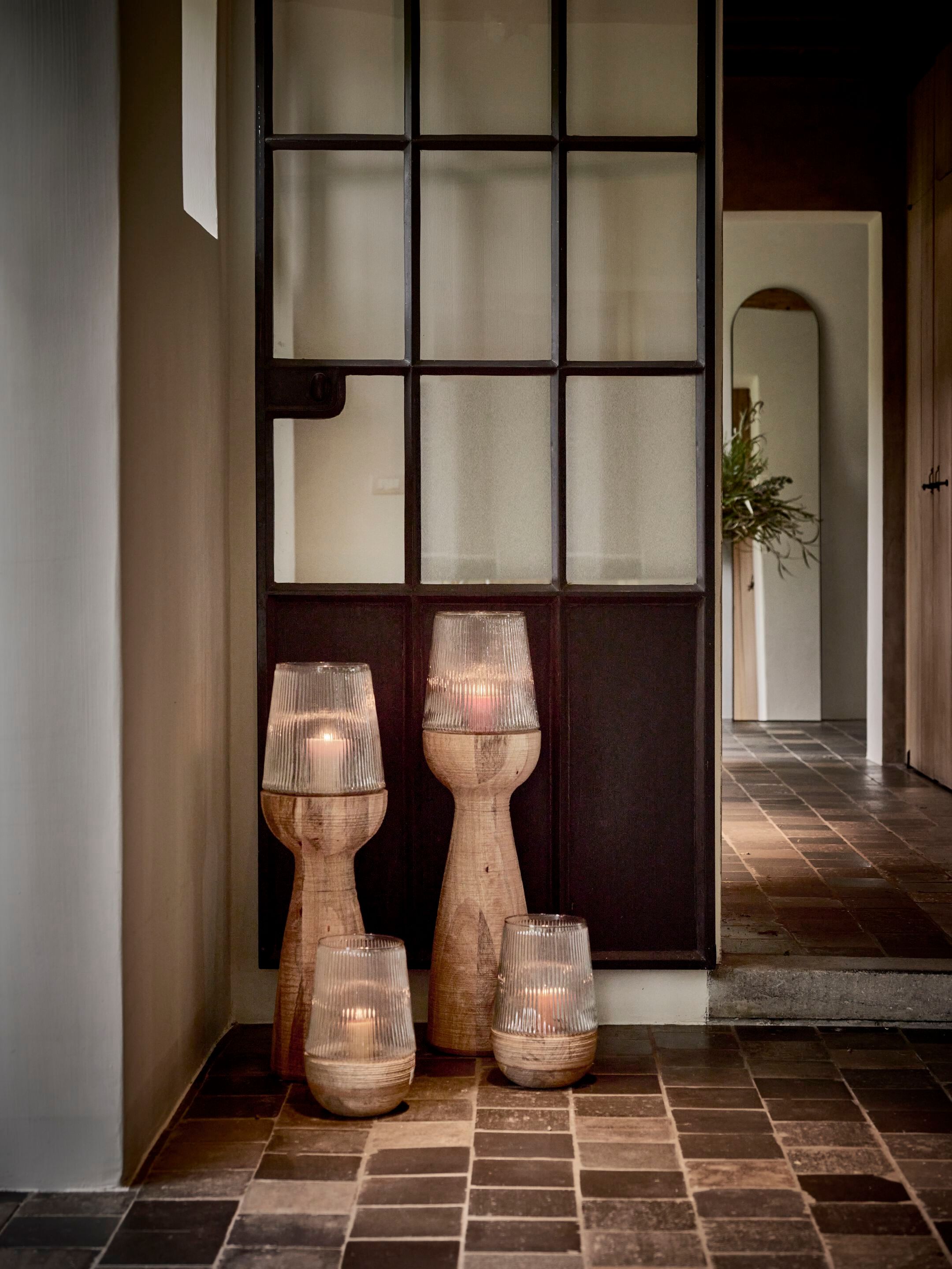 Деревянная и стеклянная ваза / подсвечник POMAX Arbre ARCH-00038800 - Вид №15