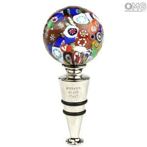 3511 ORIGINALMURANOGLASS Бутылочная пробка Миллефиори + коробочка - муранское стекло OMG  см