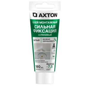 Клей монтажный акриловый Axton белый 180 мл для молдингов 89352431