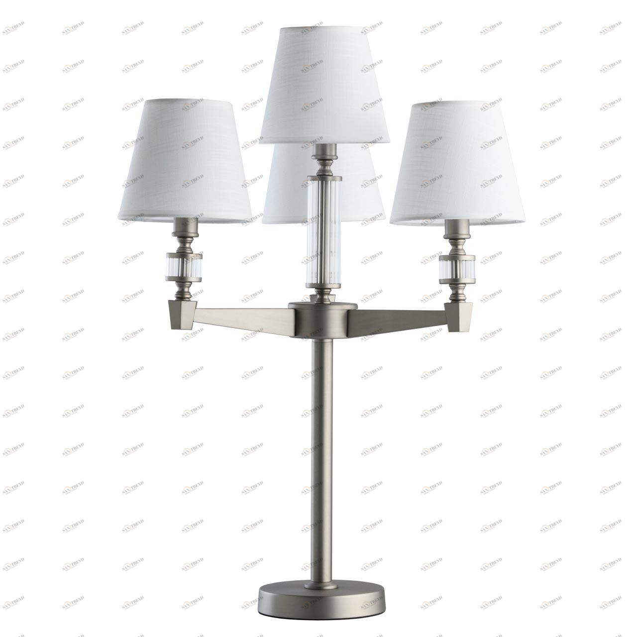 Настольная лампа MW-Light Дэль Рей 8 700033004 MW-LIGHT КЛАССИЧЕСКИЕ 195143 Белый;прозрачный;серебро 