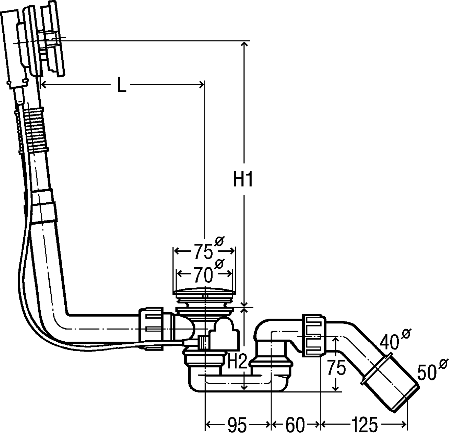 Канализационная арматура  Сифоны для ванн и душевых поддонов  Сифоны для ванн  Не содержит/в комплект не входит: VIEGA 688 530 *)1) Модель 6167.10 Santreyd  - Вид №1