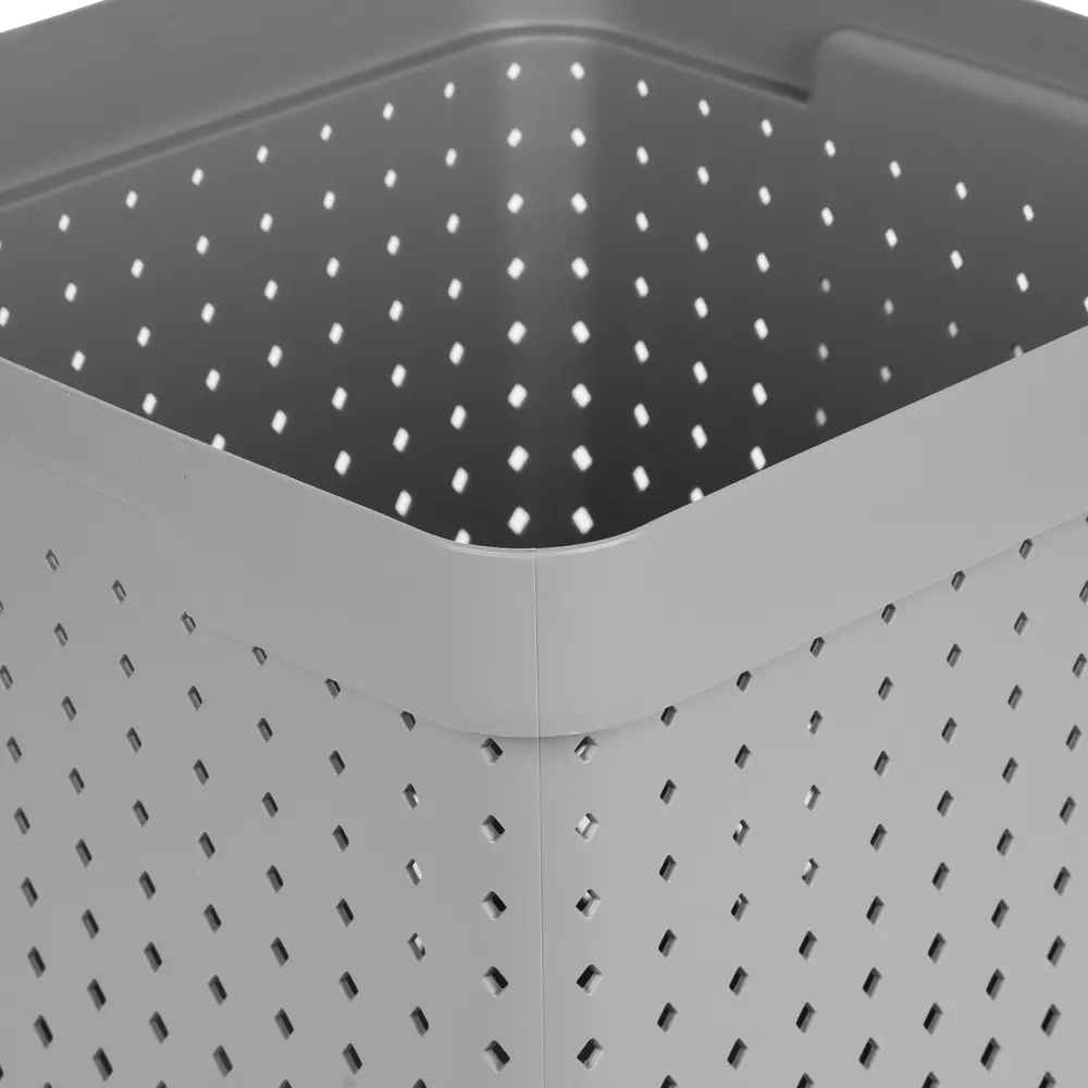 Корзина Seoul, 295х295х295 мм, 21 л, полипропилен, цвет графитовый PLAST TEAM STLM-2072555 - Вид №3