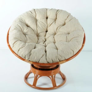 Кресло с подушкой коричневое из ротанга "Коньяк" Papasan 23/01В VINOTTI  00-3885508 Коричневый