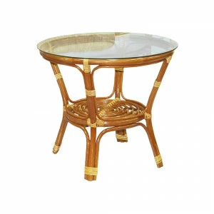 Столик кофейный круглый "Багама" ЭКО ДИЗАЙН CLASSIC RATTAN 129502 Коричневый