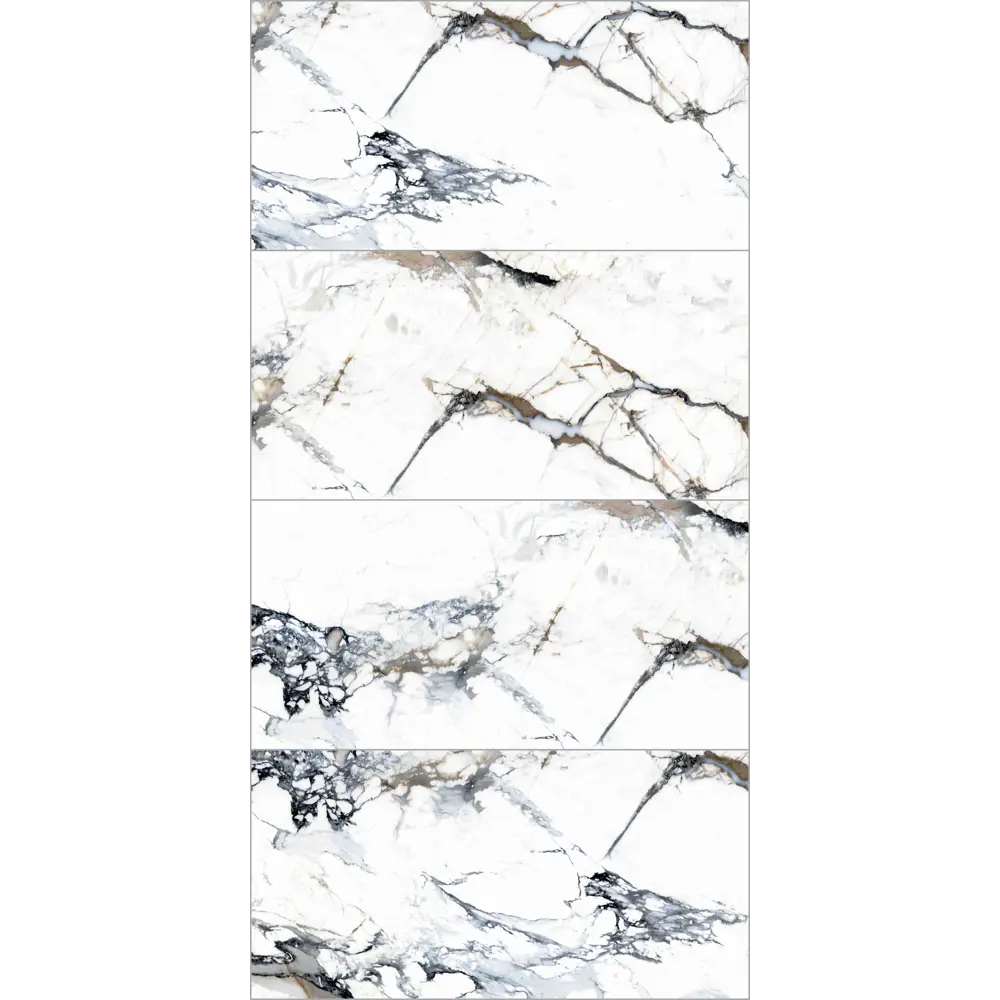 Глазурованный керамогранит Аксима Тасос 60x120 см 1.44 м² матовый цвет белый AXIMA THASOS STLM-2063980 - Вид №2