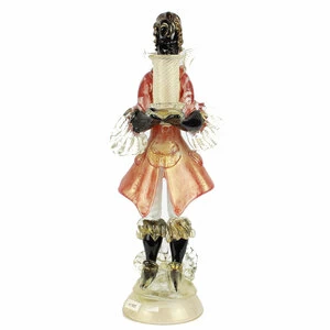 1341 ORIGINALMURANOGLASS Венецианская статуэтка - Мавр в красном - Moro in rosso - муранское стекло 15 см