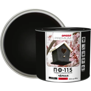 Эмаль Ореол Premium ПФ-115 глянцевая цвет чёрный 2.2 кг 82210110 STLM-2013159