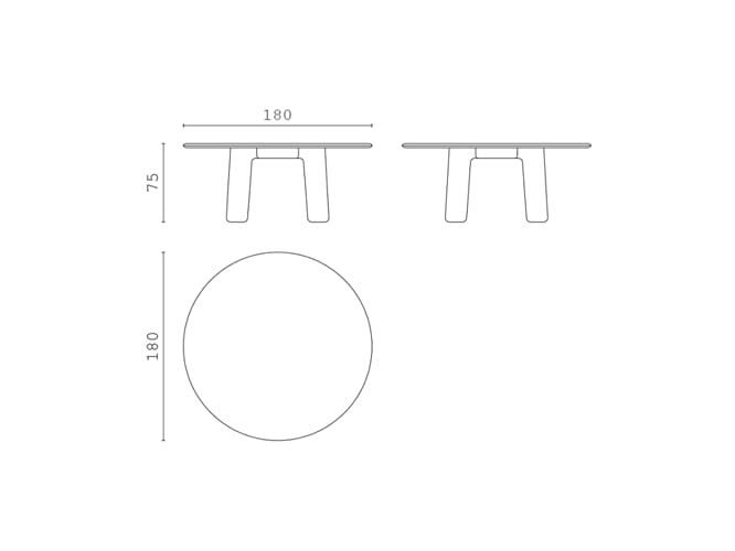 Круглый мраморный обеденный стол CPRN HOMOOD Shapes 2025 ARCH-00010507 - Вид №1