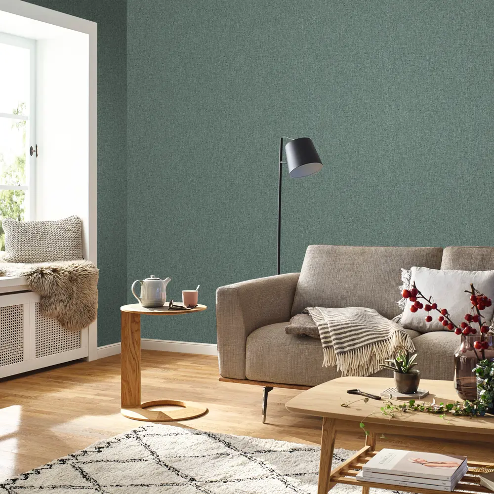 Обои флизелиновые Erismann Bolero 1.06 м ЭР60192-07 зелёные STLM-2020442 - Вид №2