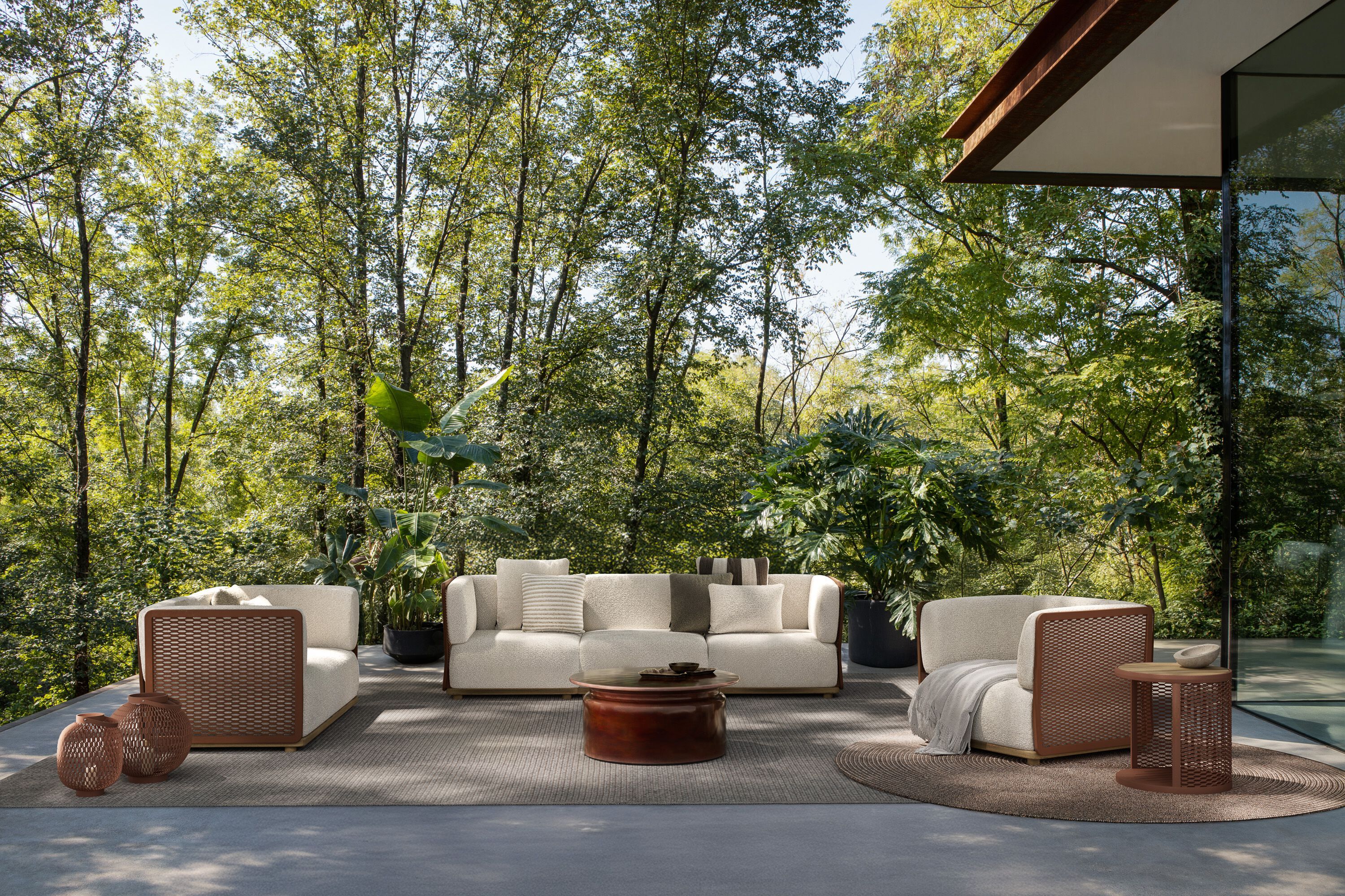 Круглый керамический садовый журнальный столик Atmosphera Panarea ARCH-00033627 - Вид №4