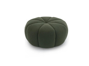 Круглый пуф из ткани
