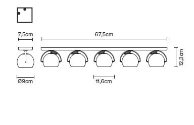 Регулируемая потолочная лампа Fabbian Beluga Steel ARCH-00085825 - Вид №2