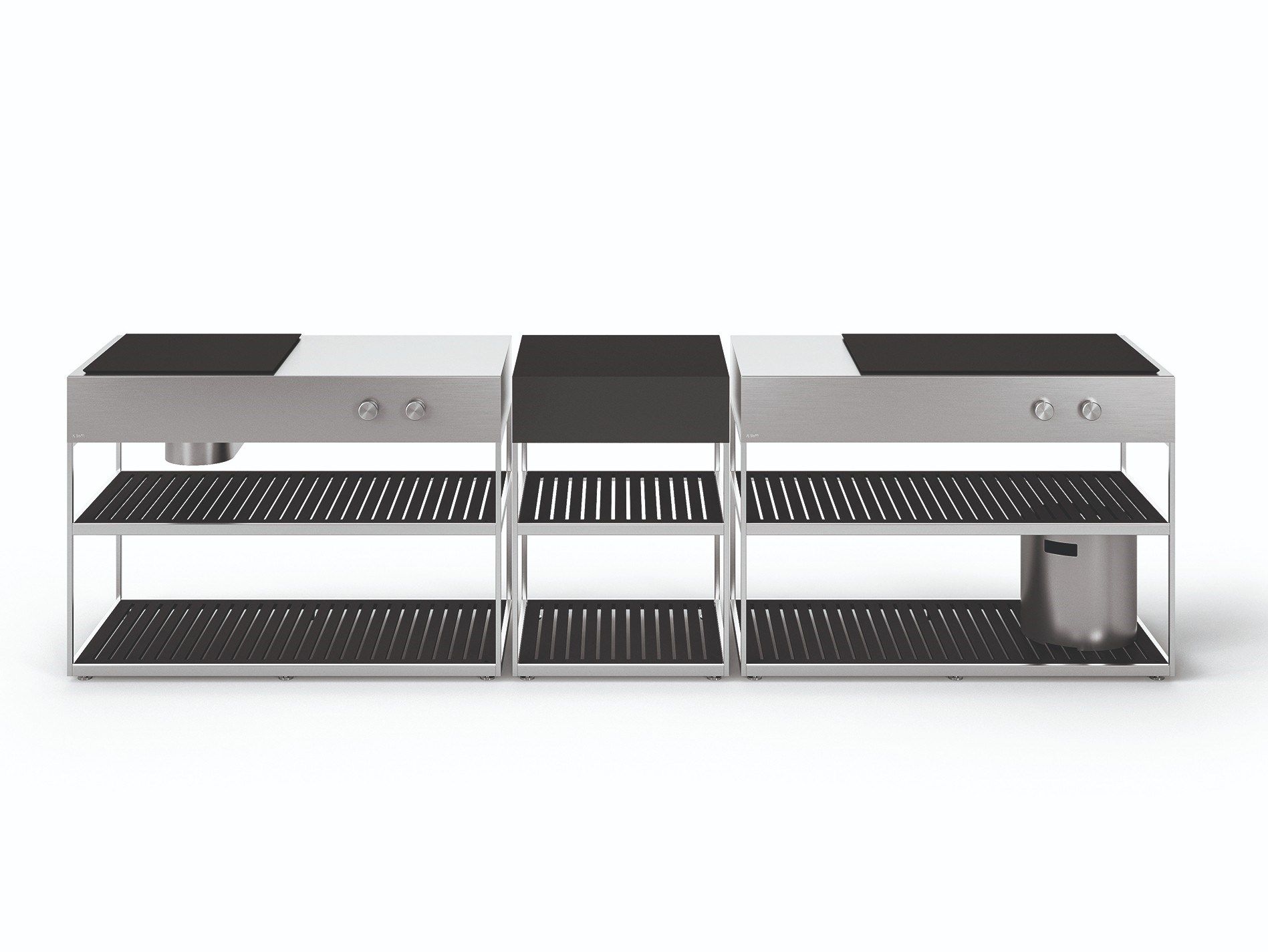 Газовая плита из нержавеющей стали с барбекю Boffi AH01 ARCH-00090122