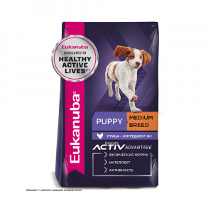 Т00001243 Корм для щенков для средних пород сух. 15кг Eukanuba