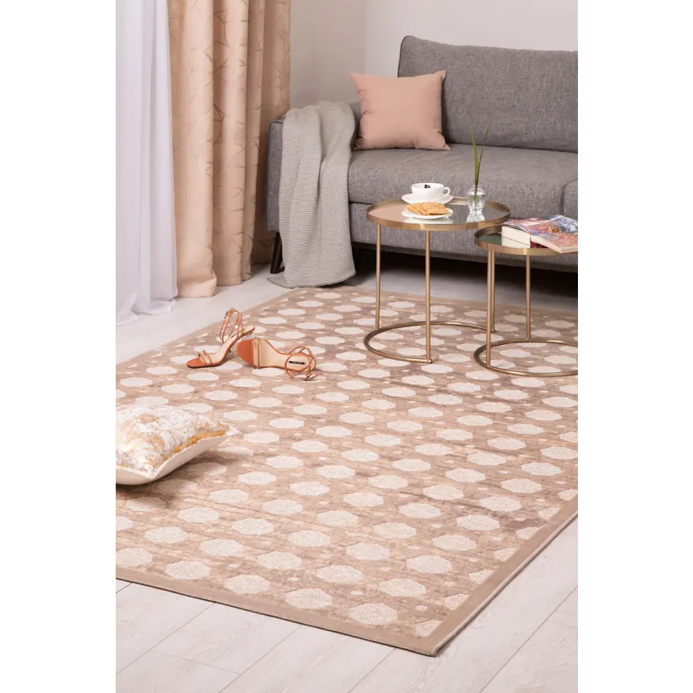 Ковер вискоза Рим 393E 75x150 см цвет бежевый CTIM STLM-2125981 - Вид №5