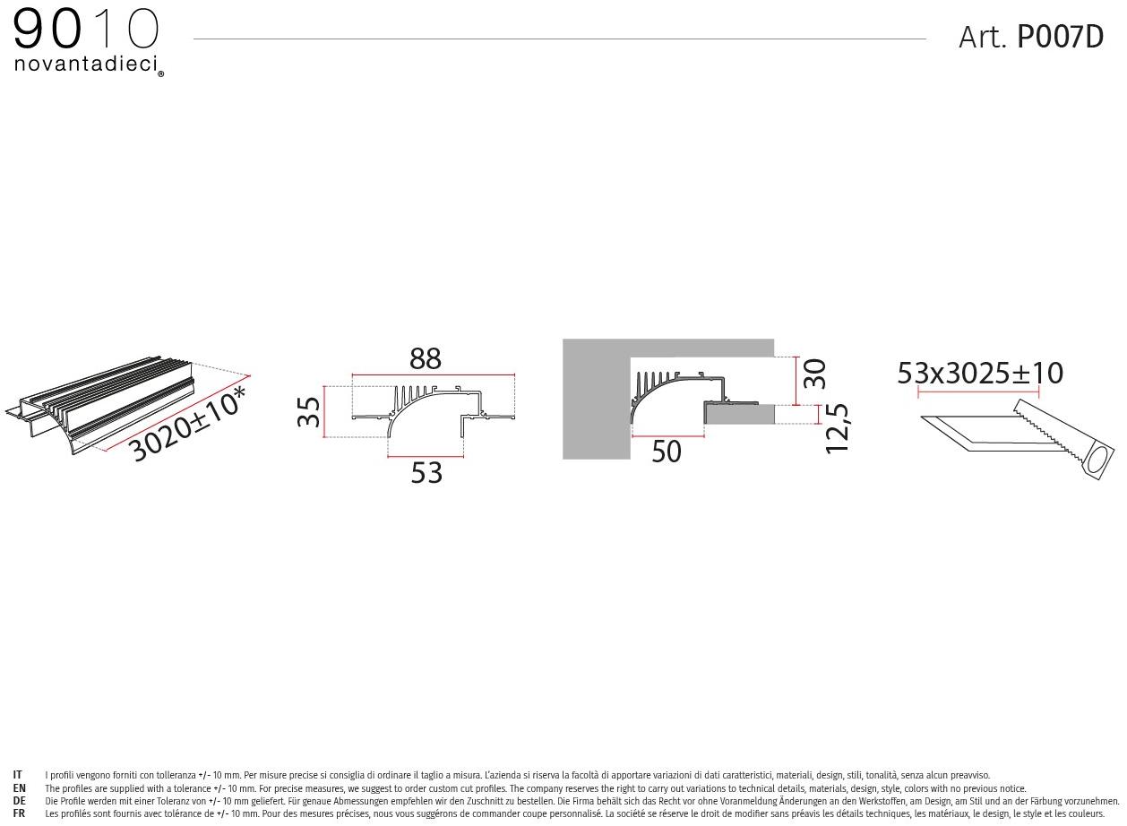 9010 novantadieci Линейный световой профиль из alumite®  P007  - Вид №4
