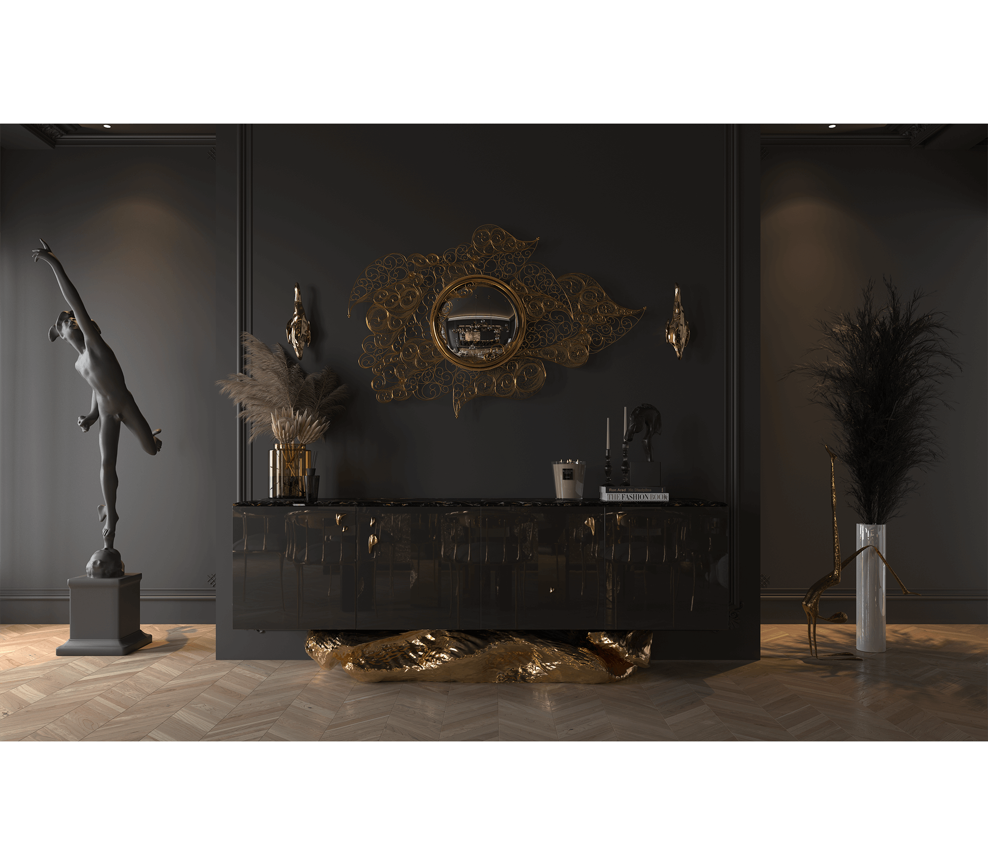 0-144 Филигранное зеркало Boca Do Lobo  - Вид №6