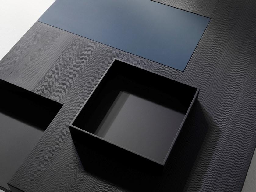 ALBEDO Низкий квадратный деревянный журнальный столик  Ny090lb  - Вид №3