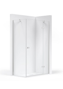 AM321.........+AM322......... PLF + LF - Душевая панель с 1 поворотной створкой + 1 фиксированная + 1 фиксированная сторона ROCA Vela