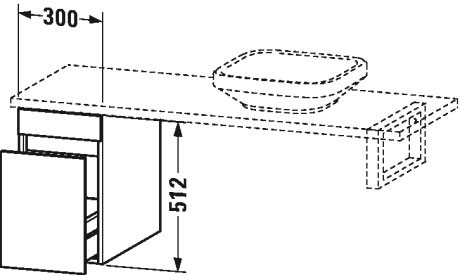 DS533005252 DuraStyle Шкафчик для консоли Европейский дуб, декор Duravit - Вид №1