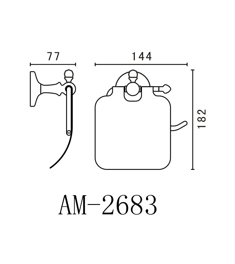 Держатель для туалетной бумаги ART&MAX ANTIC AM-E-2683AL  - Вид №1