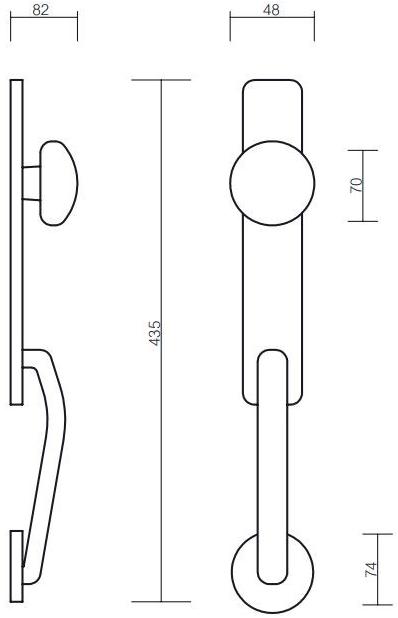 Pasini Латунная ручка на пластине Ramses 4140 - Вид №1
