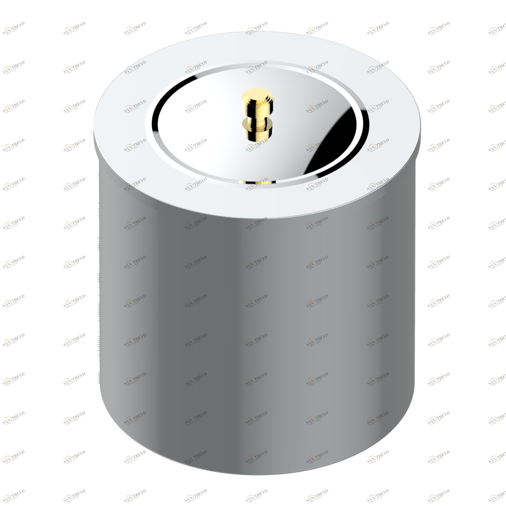 G2L-712CL WASTE BASKET WITH COVER Diameter : 200 mm Thg-paris Faubourg - чёрный фарфор Хром/золото G2L-712CL CAT.A