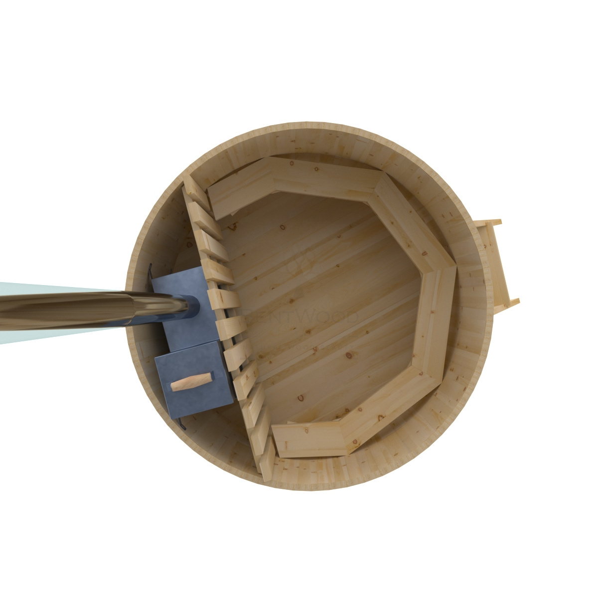 1602 Фурако из кедра D=1.8 с внутренней печкой. Высота 1,0м. Исполнение "Стандарт". Alyarus  - Вид №3