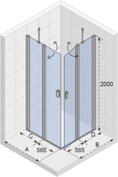 GF0344800 Душевой уголок Riho Fjord Santreyd - Вид №1