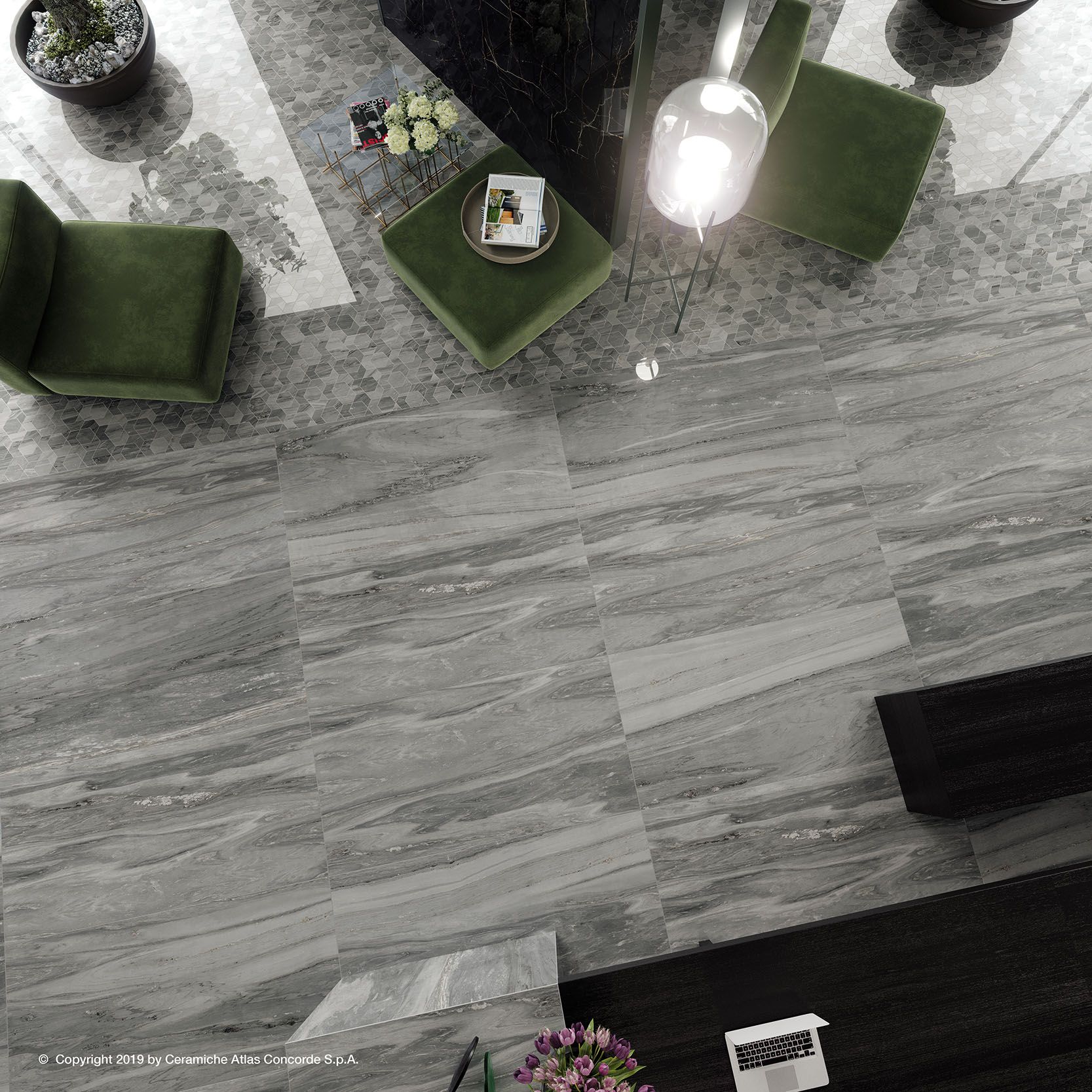 Пол из керамогранита с мраморным эффектом Atlas Concorde Marvel Dream ARCH-00135482 - Вид №26